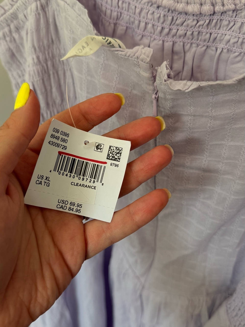 Aerie At The Barre Lilac Midi Dress | XL | NWT - Picture 6 of 6